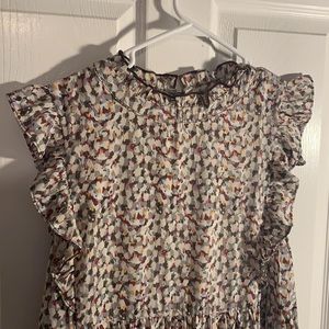 flowy tunic spotted dress